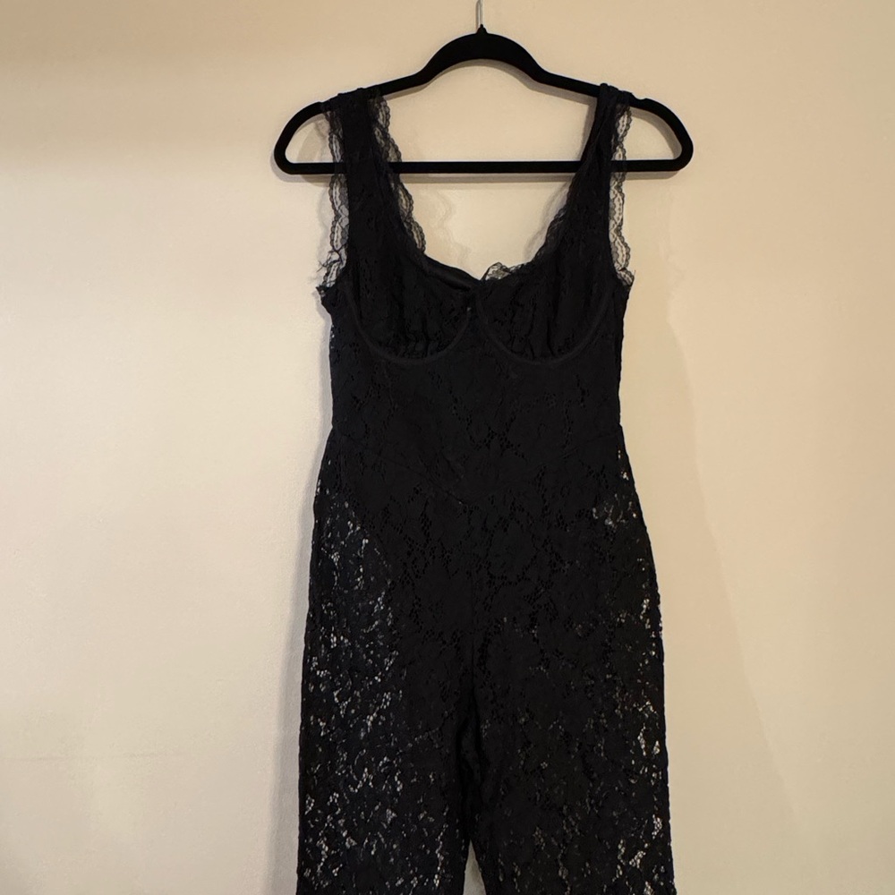 Elegant Black Lace Body Jumpsuit